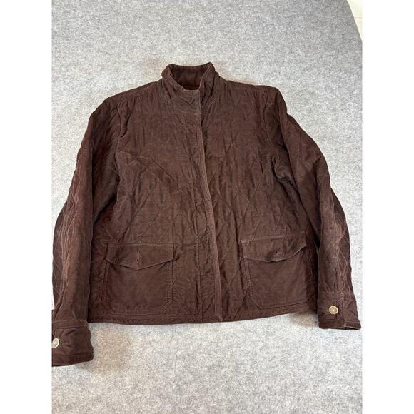 Vintage Eddie Bauer Quilted Corduroy Jacket Womens XL Insulated Retro Outdoor - Picture 1 of 7